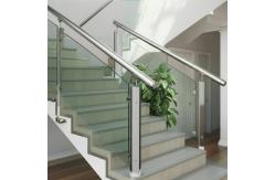 China Durable Stainless Steel Handrails with 1050mm Height for Glass Staircases supplier