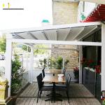 Aluminum PVC Pergola Awning Kits Sunroom Sunshade Motorised Retractable Roof for sale