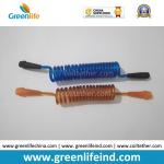 Semi-finished 5.5MM Cord Diameter Blue/Orange Bungee Coiled Lanyards for sale