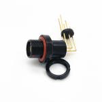 PCB Mount Fischer Solder Cable Connector Right Angle For Real Panel