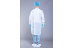China Medical Water Repellent 80gsm Disposable Lab Coats With Cuffs supplier