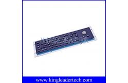China Customizable Small Black Kiosk Metal Panel Mount Keyboard With Mini Trackball supplier