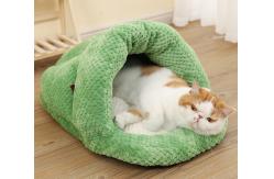 China Large Cat Bed Cave With Removable Washable Cushioned Pillow supplier