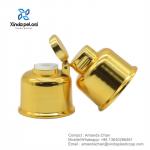 Recyclable Gold Plastic Cosmetic Screw Cap For Lotion Toner Shampoo Liquid Soap for sale