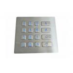 16 Keys Led Backlighting Matrix Metal Keypad IP65 for sale