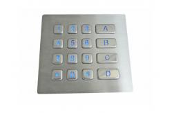 China 16 Keys Led Backlighting Matrix Metal Keypad IP65 supplier