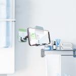 Adjustable Folding Desktop Phone Stand With Sucker / Telescopic Arm for sale