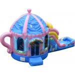 Teapot Inflatable Combo Bounce Slide Custom Made Blow Up Attractions Structures