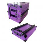 Pet Medium Aluminum Collapsible Dog Box Metal Foldable Purple Color 30 Inch for sale