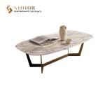 SGS Luxury Marble Top Coffee Table Rectangle Centre Table For Drawing Room for sale