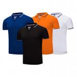 Popular 100 Polyester Custom Work Polo Shirts Easy Cleaning With Knitted Collar for sale