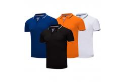 China Popular 100 Polyester Custom Work Polo Shirts Easy Cleaning With Knitted Collar supplier