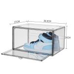 Stackable Magnetic Door Clear Acrylic Shoe Box Transparent