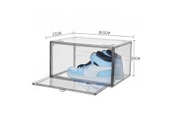 China Stackable Magnetic Door Clear Acrylic Shoe Box Transparent supplier