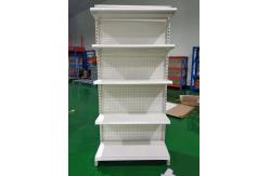 China White Supermarket Display Racks  ,  Easy Assembly Convenient Store Display Shelf supplier