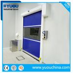 Industrial Pvc Fabric High Speed Roll Up Door Overhead Rapid Roller Shutter Door For Pharmaceutical Clean Rooms for sale