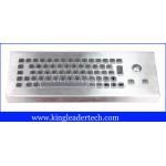 Compact 65 Keys Brushed Industrial Keyboard With Trackball