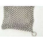 Food Grade Round Square Cast Iron Cleaner Made Of Chainmail Ring Mesh for sale