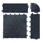 Outdoor Slip Resistant PVC Interlocking Floor Mat 200*200 16MM Thickness for sale