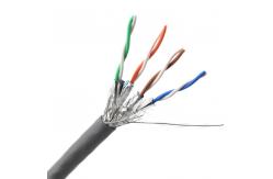 China Certificated Ftp Cat6A Solid 23AWG POE LAN Cable Pure Bare Copper Conductor supplier