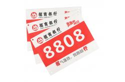 China Customized Tyvek Race Bib Numbers Rectangular Screen Printing For Marathon supplier