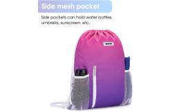 China Water Resistant Drawstring Backpack Bag Sport Gym Sackpack With Mesh Pockets supplier