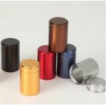 Titanium Alloy Tea Powder Tin Can Box 60ml 120ml 140ml With Screw Lid for sale
