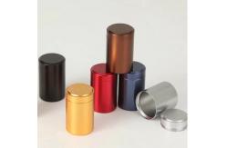 China Titanium Alloy Tea Powder Tin Can Box 60ml 120ml 140ml With Screw Lid supplier