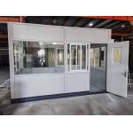 Customized Size Enviroment Friendly Security Sentry Box Guard House with Shaped Steel Rock Wool Board for sale