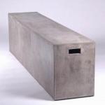 Outdoor Rectangle / Round GRC Concrete Patio Table With Bench Seats