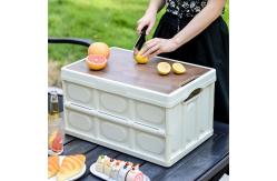 China Car Storage Box , Camping Folding Box Multifunctional Wooden Lid supplier
