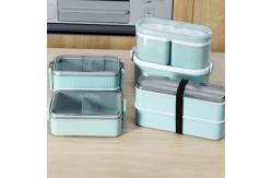 China Sustainable Wheat Straw Plastic Multi Compartment Lunch Box Japanese Style supplier