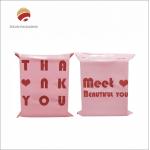 Custom Printed Pink Shipping Bags Puncture Resistant Non-Toxic for sale