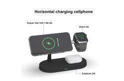 China Magnetic 15W Fast 5 In 1 Wireless Charger Stand With Night Lamp supplier