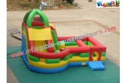 China Waterproof Inflatable Bouncer Slide PVC Tarpaulin For Kids With Strong Handles supplier