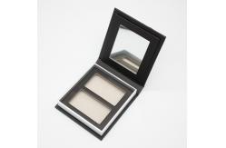 China Booklet Style Custom Eyeshadow Boxes Case Magnetic C2S Paper Matte Silver supplier