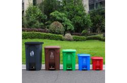 China Plastic 50l Wheelie Bin Plastic pp Material Foot Pedal Dustbin supplier