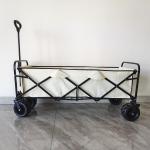 600D Oxford Folding Camping Cart PU Wheels Adjustable Collapsible Beach Wagon Extended Body for sale