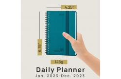 China Monthly Schedule Yearly Agenda Mini Spiral Planner 2023 , Softcover Daily Weekly Planner supplier