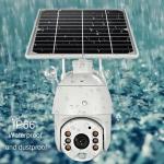 CMOS Durable Solar Powered 4G Camera , 4MP Home Security Camera With Solar Panel for sale