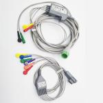 4 Leads 6 Leads TPU ECG Cables And Leadwires For Patient Monitor for sale