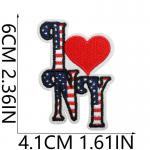 High Quality Heat Press America NEW YORK Embroidered Patches for Bag, Can Be Ironed on and Decorative Embroidery Badges