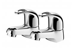 China Rustproof Bathroom Washbasin Tow Handle Faucet Water Saving 11.6cm Length supplier