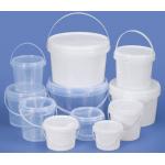 Customized Logo Clear Plastic Bucket for Food for sale