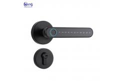 China Black Gold Smart Lock Unlock Ble App Controlled Front Door Lock supplier