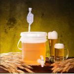 Customized Logo 2 Lids Plastic Fermenter for Automatic Fruit Beer Enzymes Container for sale