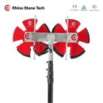 CE Solar Panel Cleaning Brush Double Disc Rotating Brushes Red for sale