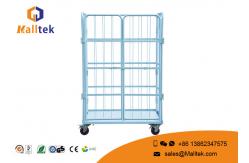 China Roll Container Large Supermarket Trolley , Durable Warehouse Storage Trolley supplier