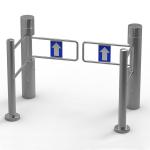 Waist High AC220V Acrylic Arm Swing Barrier Gate SUS304 for sale