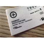 Cotton Woven Clothing Labels With White Background And Printing Graphic Logo for sale